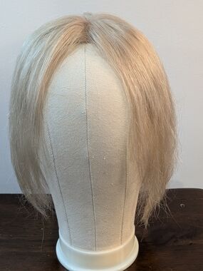 Uniwigs Human Hair Topper Emily Style Blonde Remy Hand Tied